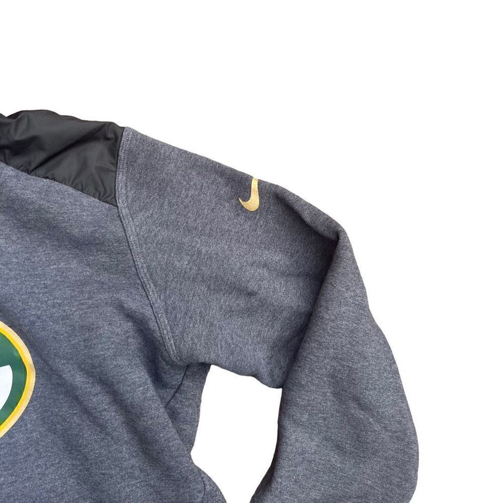 NFL TEAM APPAREL NIKE GREEN BAY PACKERS Grey Drawstring Hoodie Size Medium - Picture 4 of 11